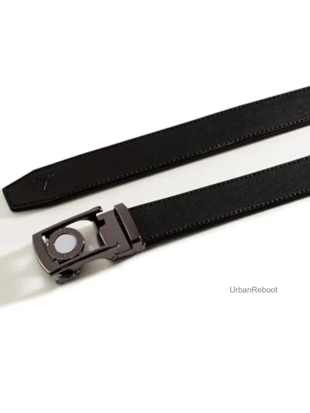Men's Leather Ratchet Golf Belt with Ball Marker, One-Size Fit